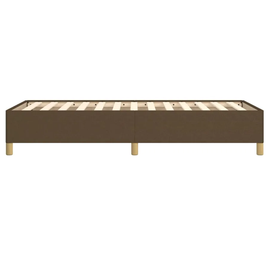 Cadre de lit sans matelas marron foncé 100x200 cm tissu - 6