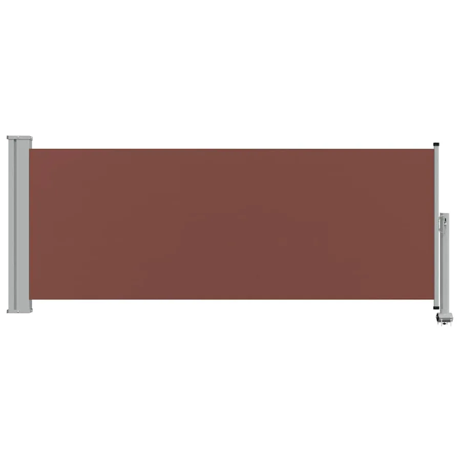 Auvent latéral rétractable de patio 100x300 cm Marron - 4