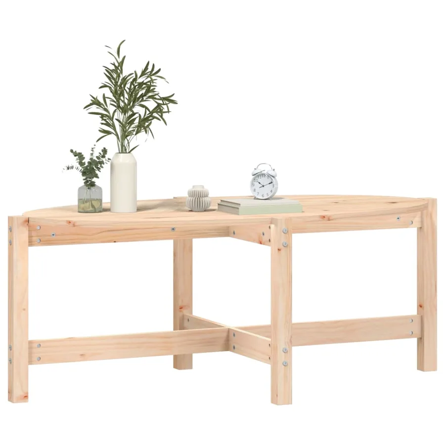 Table basse 118x63x45 cm Bois massif de pin - 4