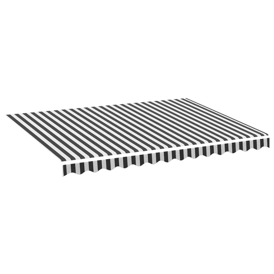 Tissu de remplacement pour auvent anthracite et blanc 3,5x2,5 m polyester - 2