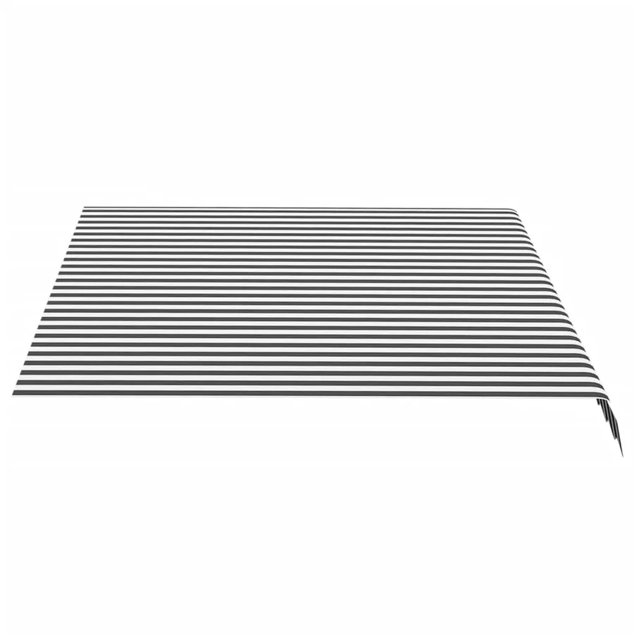 Tissu de remplacement pour auvent anthracite et blanc 3,5x2,5 m polyester - 3