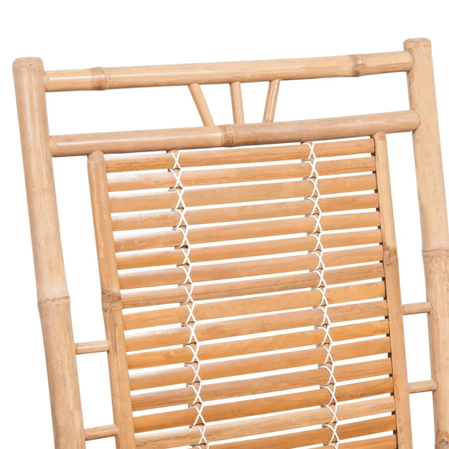 Chaise à bascule avec coussin Bambou - 4