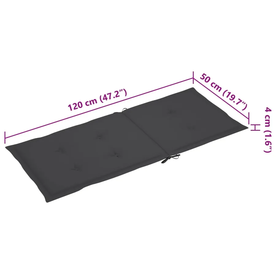 Chaise à bascule avec coussin Bambou - 9
