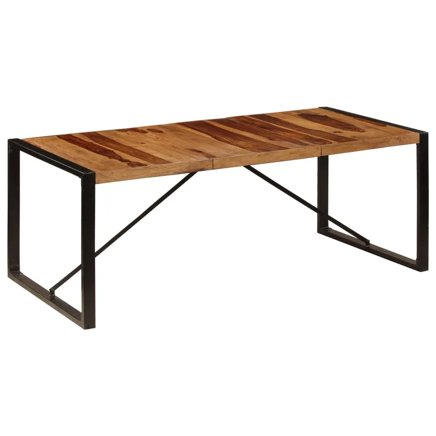 Table à dîner 200x100x75 cm Bois de Sesham solide - 7