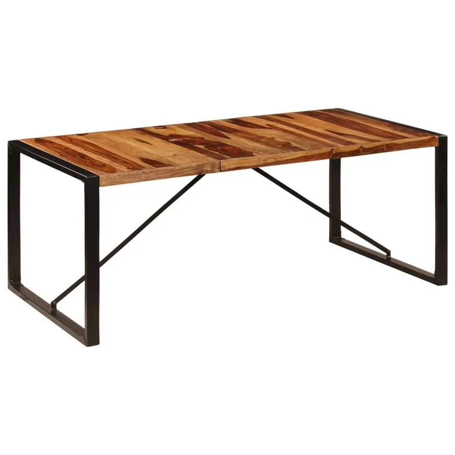 Table à dîner 200x100x75 cm Bois de Sesham solide - 8