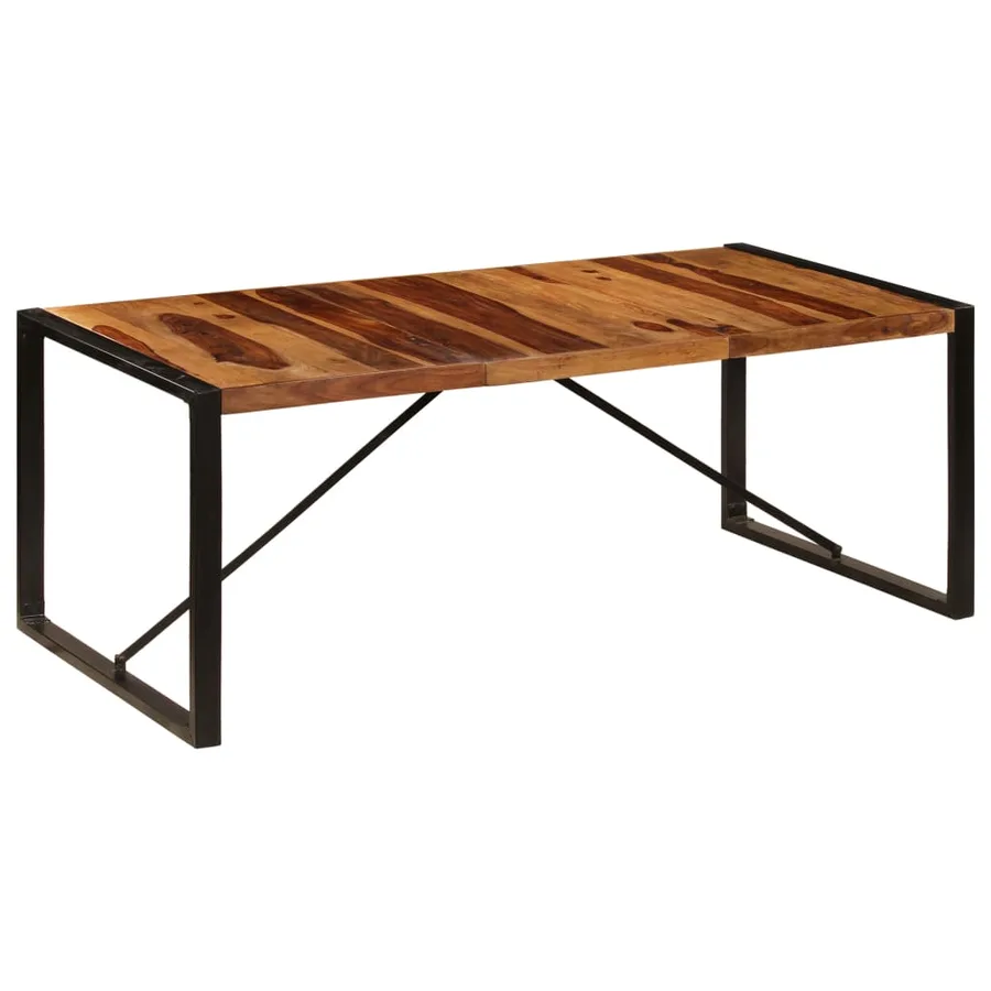 Table à dîner 200x100x75 cm Bois de Sesham solide - 9