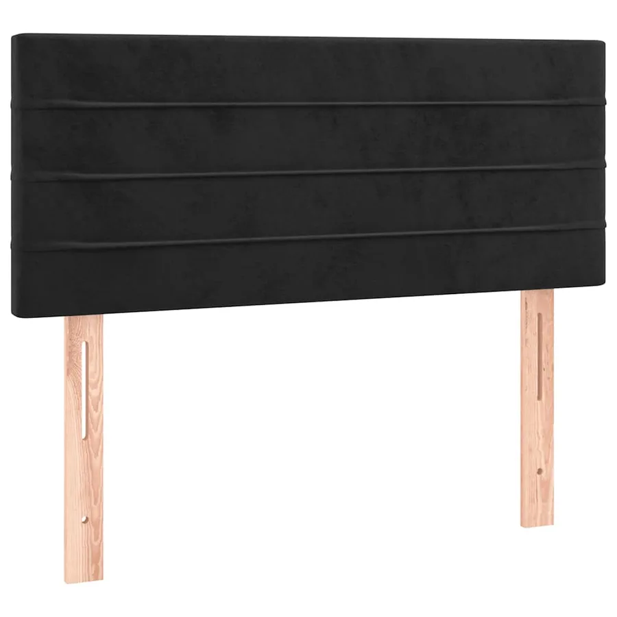 Sommier à lattes de lit avec matelas Noir 100x200 cm Velours - 6