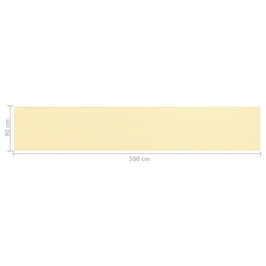 Écran de balcon Beige 90x500 cm PEHD - 5