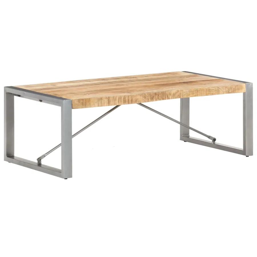 Table basse 120x60x40 cm Bois de manguier brut - 8