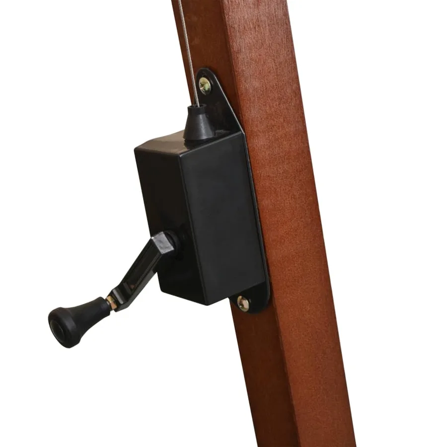 Parasol de jardin suspendu avec mât anthracite bois de sapin - 7