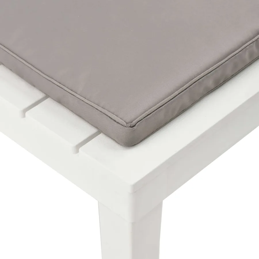 Chaise de salon de jardin avec coussin Plastique Blanc - 6
