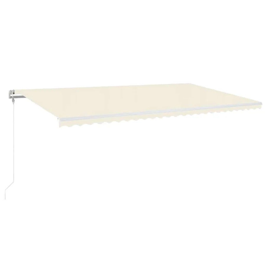 Auvent automatique avec capteur de vent et LED 600x300 cm Crème - 2