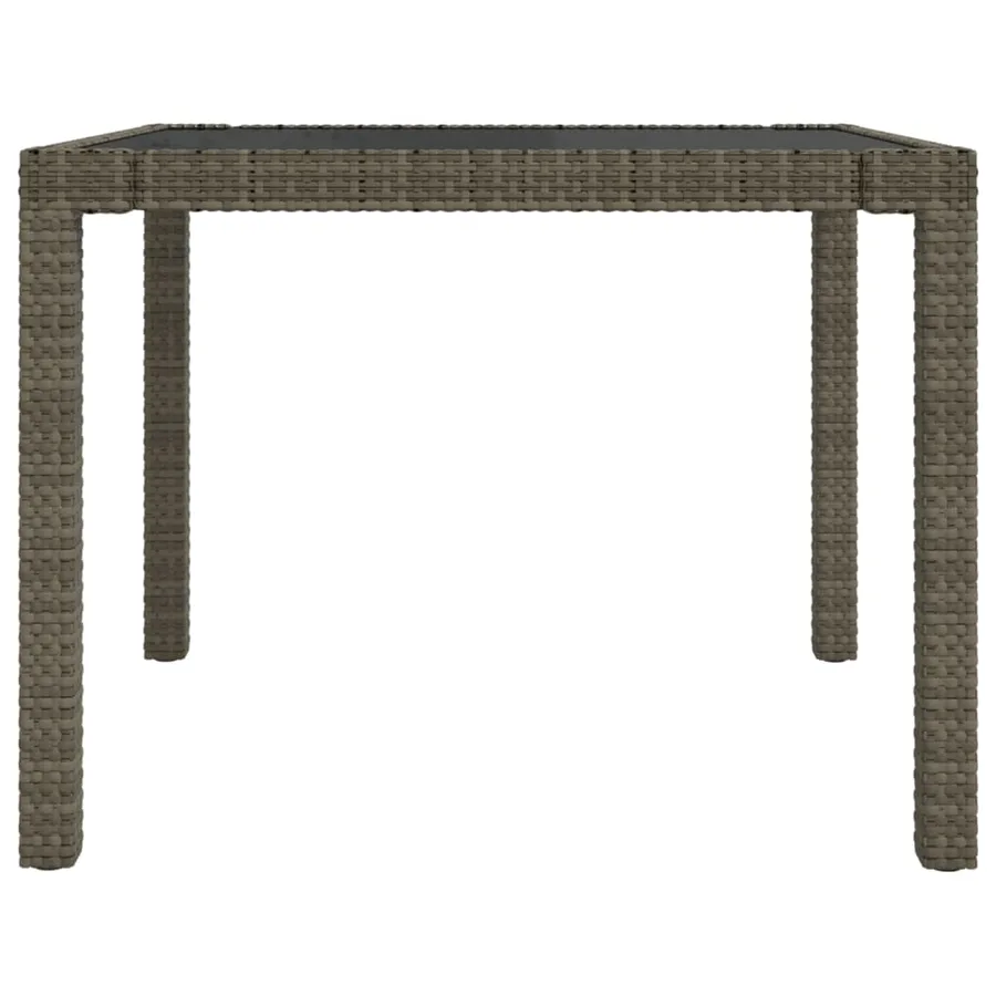 Ensemble à manger d'extérieur 5pcs coussins résine tressée gris - 9