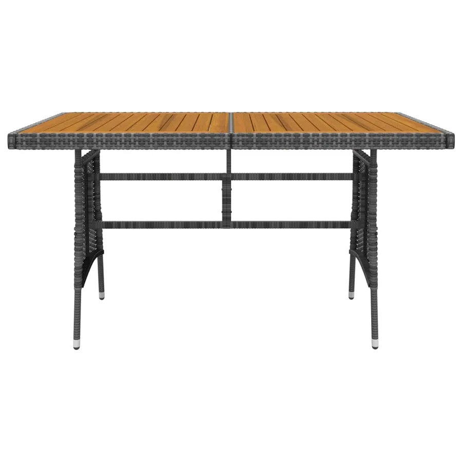 Ensemble à manger d'extérieur 5 pcs Résine tressée Gris - 7