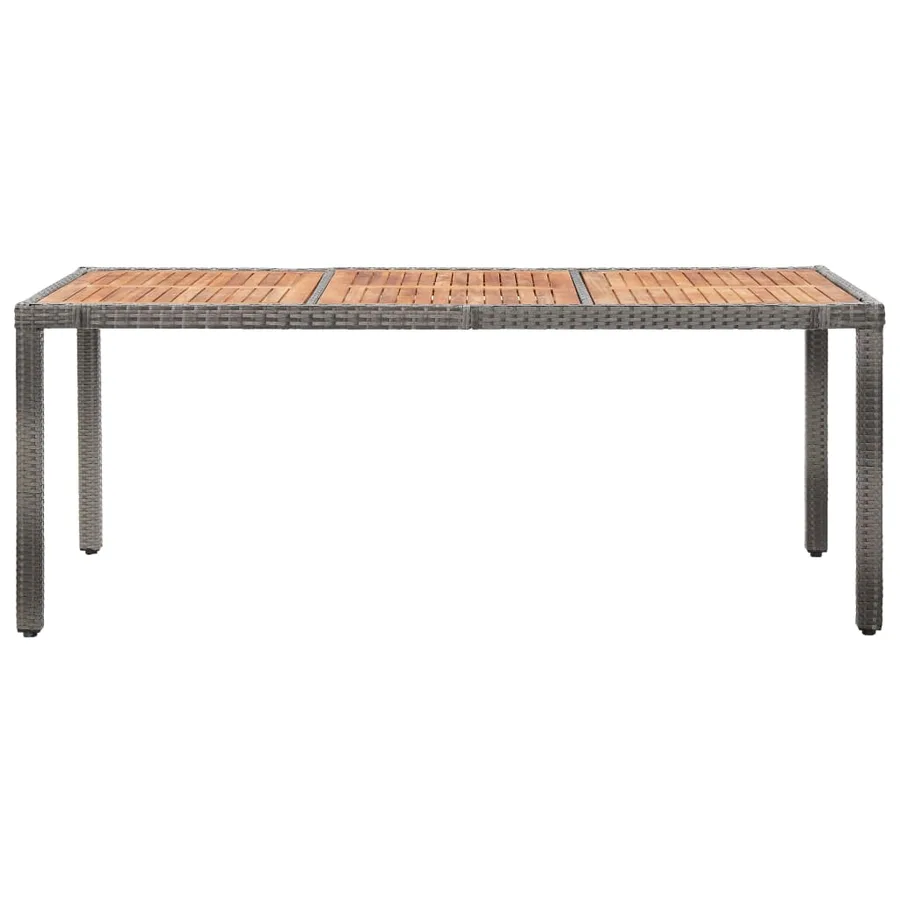 Ensemble à manger de jardin 9 pcs coussins Résine tressée Gris - 2