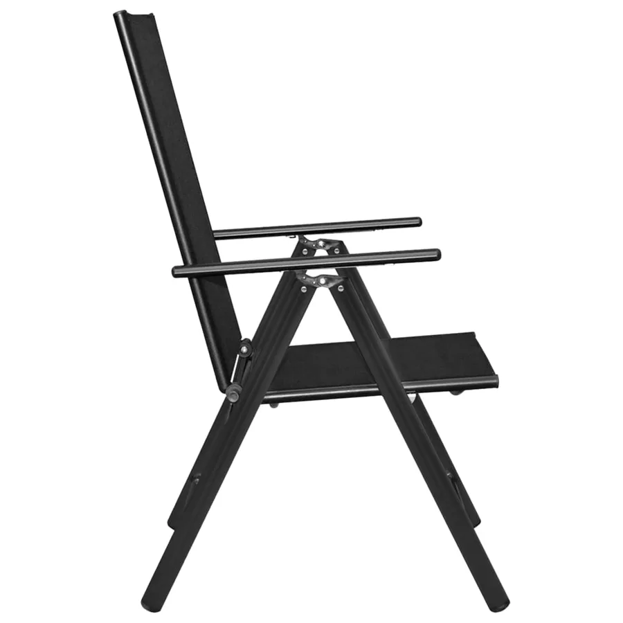 Ensemble à manger de jardin 7 pcs Aluminium Noir - 4