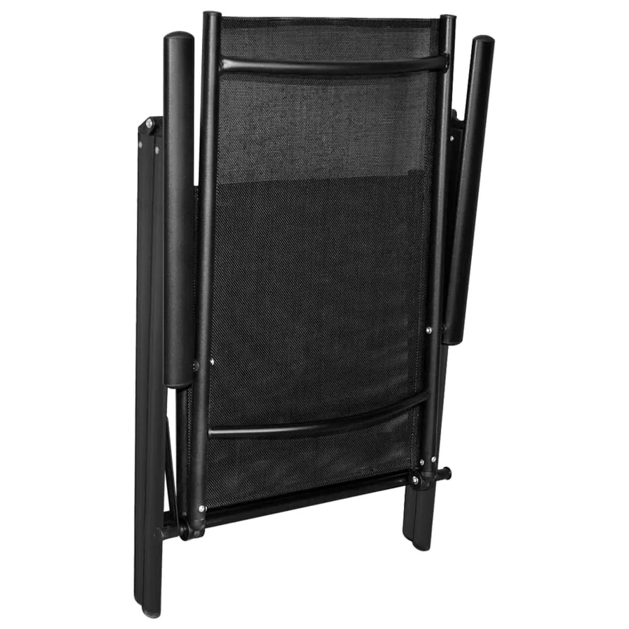 Ensemble à manger de jardin 7 pcs Aluminium Noir - 6