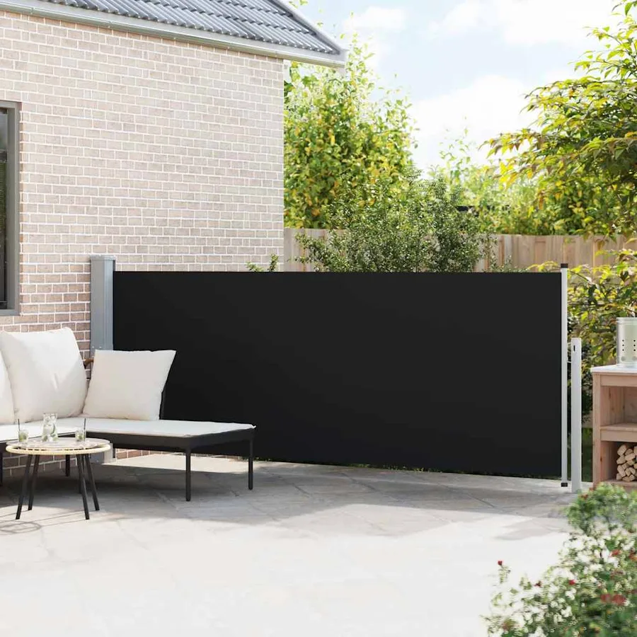 Auvent latéral rétractable de patio 140x500 cm Noir - 3
