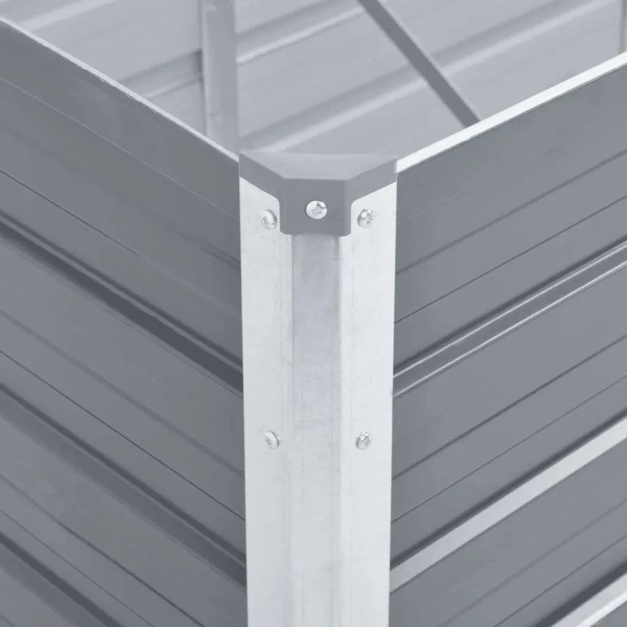 Lit surélevé de jardin Acier galvanisé 480x80x45 cm Gris - 6