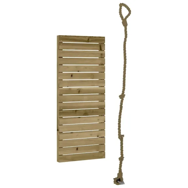 Mur d'escalade avec corde 44,5x5x108 cm bois de pin imprégné