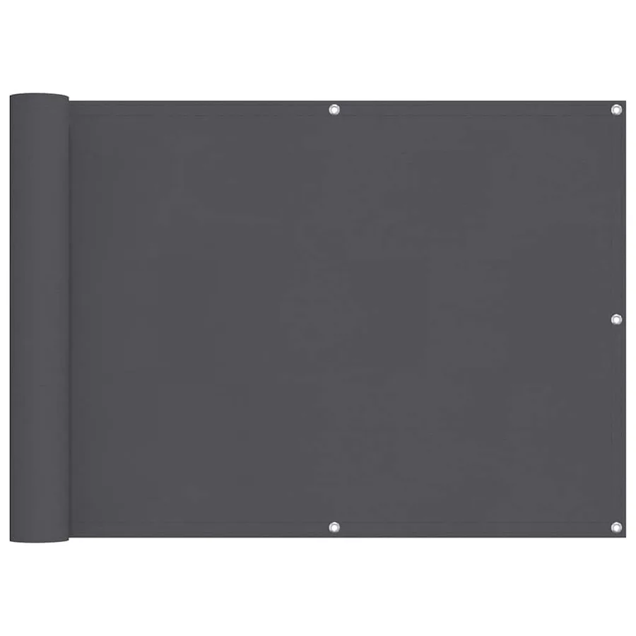 Écran de balcon Anthracite 75x500 cm Tissu Oxford - 2