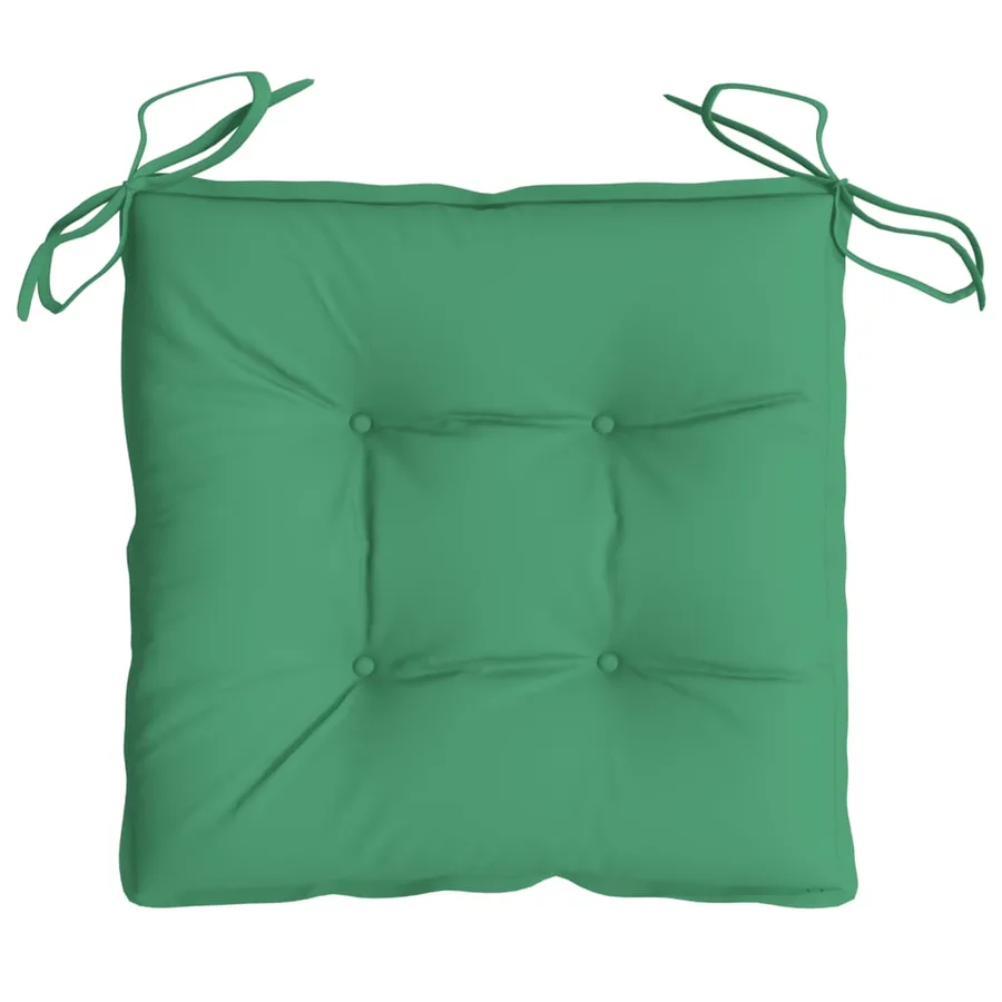 Coussins de chaise lot de 2 vert 50x50x7 cm tissu oxford - 6
