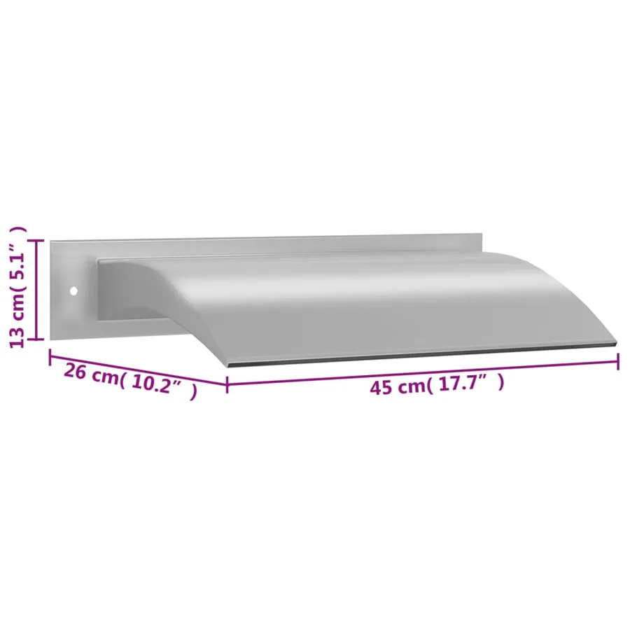 Fontaine de piscine argenté 45x26x13 cm acier inoxydable - 8