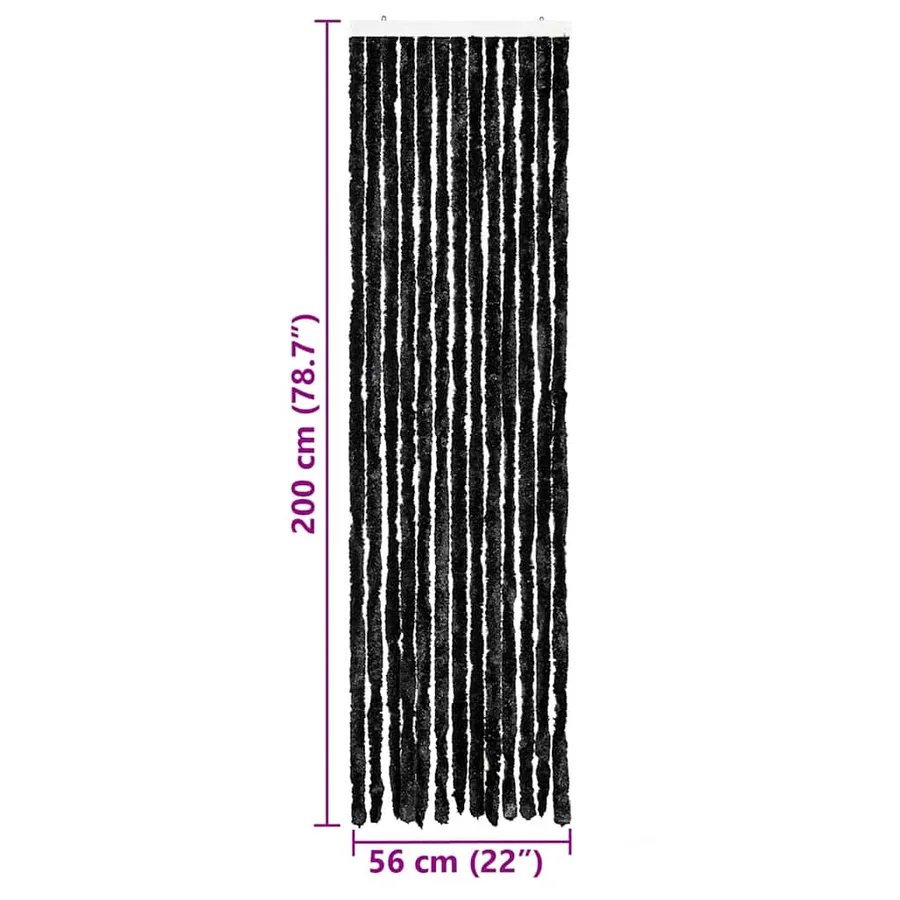 Moustiquaire Anthracite 56x200 cm Chenille - 7