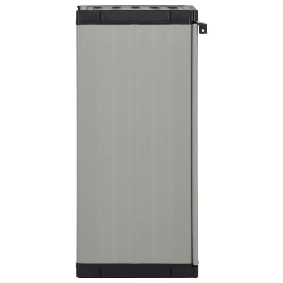 Armoire de rangement de jardin 1 étagère Gris/noir 35x40x85 cm - 4