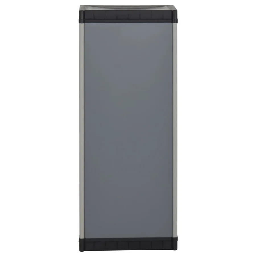 Armoire de rangement de jardin 1 étagère Gris/noir 35x40x85 cm - 5