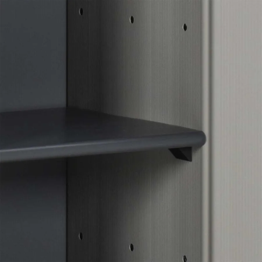 Armoire de rangement de jardin 1 étagère Gris/noir 35x40x85 cm - 7