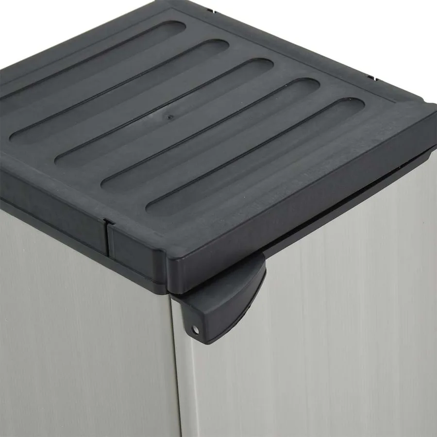 Armoire de rangement de jardin 1 étagère Gris/noir 35x40x85 cm - 8