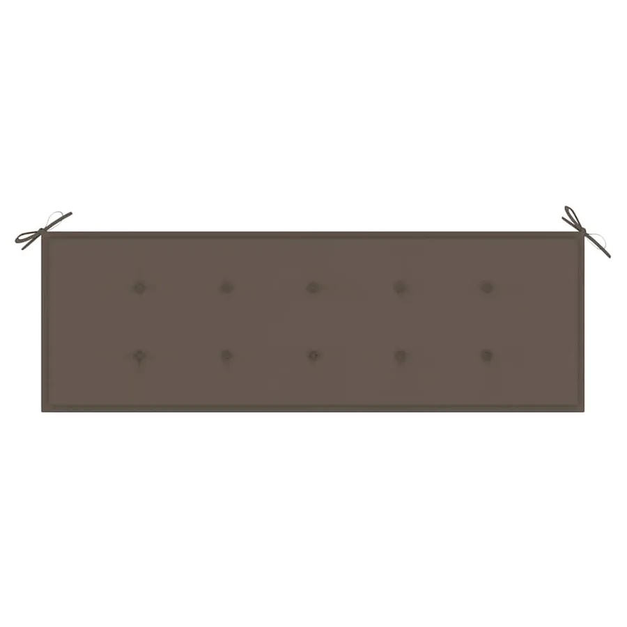 Banc de jardin empilable et coussin 159 cm Bois de teck massif - 5