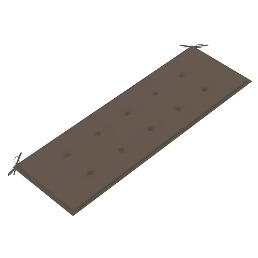 Banc de jardin empilable et coussin 159 cm Bois de teck massif - 6