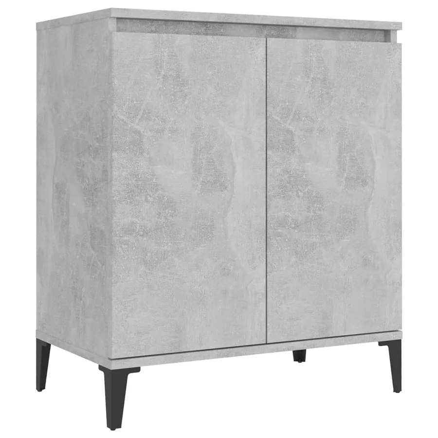 Buffet gris béton 60x35x70 cm bois d'ingénierie - 2
