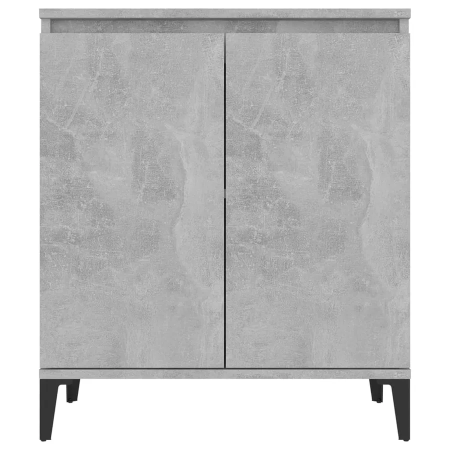 Buffet gris béton 60x35x70 cm bois d'ingénierie - 5