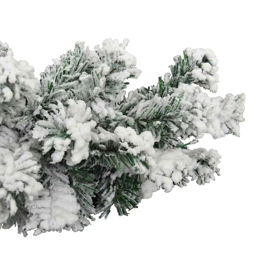 Guirlande de Noël avec neige floquée Vert 10 m PVC - 4