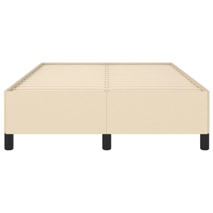 Cadre de lit sans matelas crème 120x200 cm tissu - 5