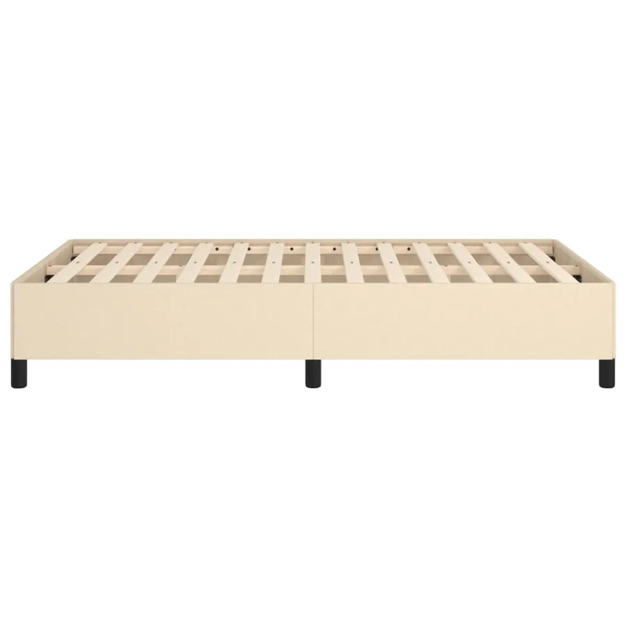 Cadre de lit sans matelas crème 120x200 cm tissu - 6