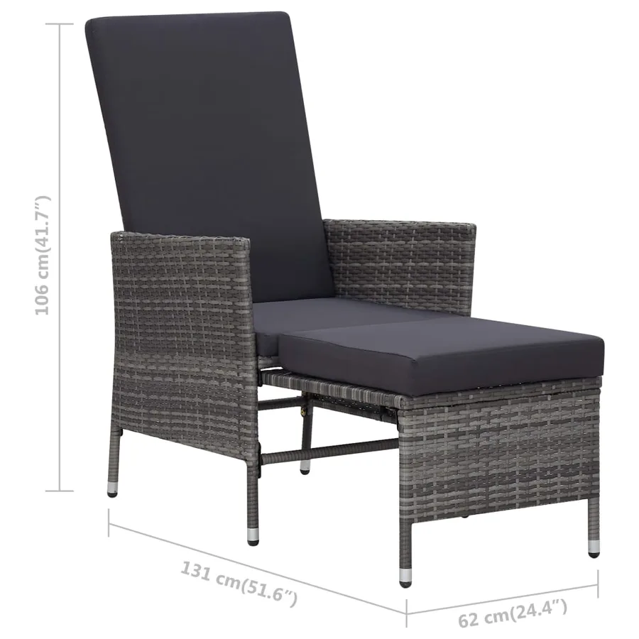 Salon de jardin 2 pcs avec coussins Résine tressée Gris - 11