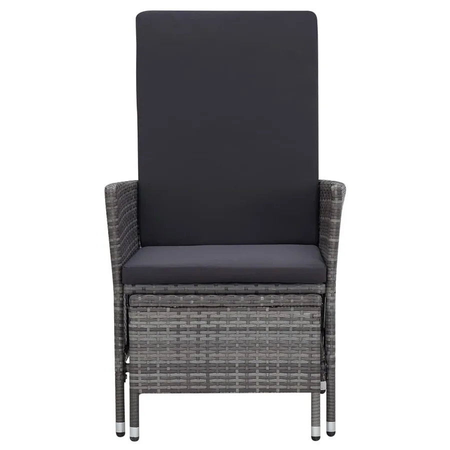 Salon de jardin 2 pcs avec coussins Résine tressée Gris - 4