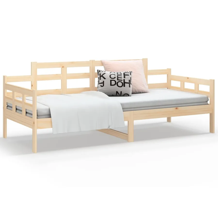 Lit de jour sans matelas bois de pin massif 90x200 cm - 7