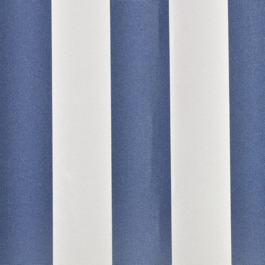 Tissu de remplacement pour auvent bleu et blanc 6x3 m polyester - 3