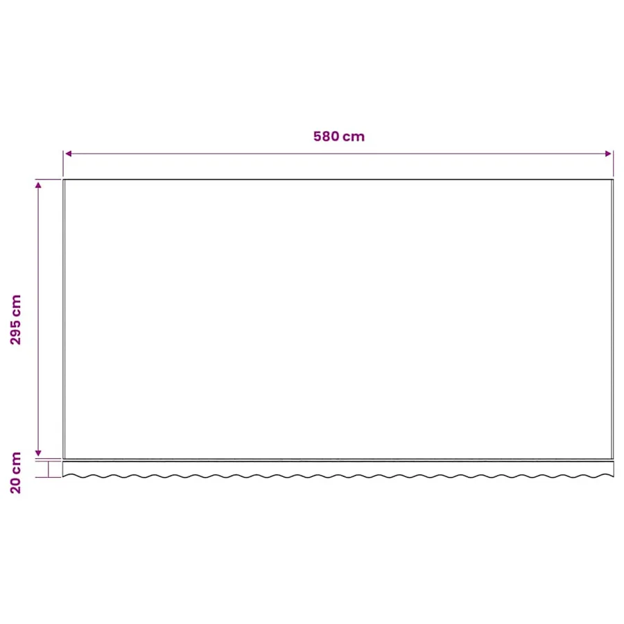 Tissu de remplacement pour auvent bleu et blanc 6x3 m polyester - 5