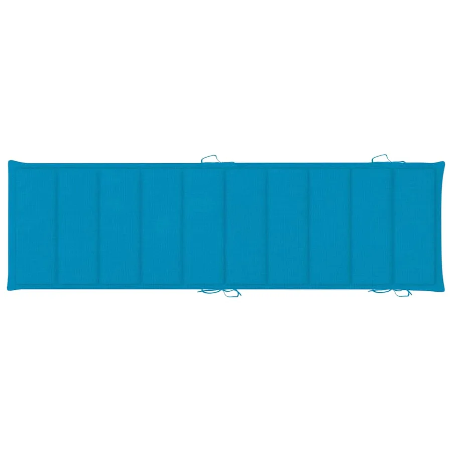 Chaise longue à bascule avec coussin Bois de teck solide - 12
