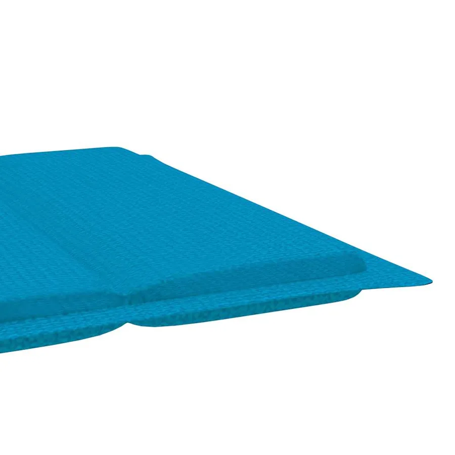Chaise longue à bascule avec coussin Bois de teck solide - 13