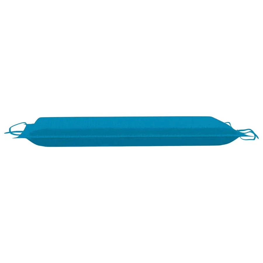 Chaise longue à bascule avec coussin Bois de teck solide - 15