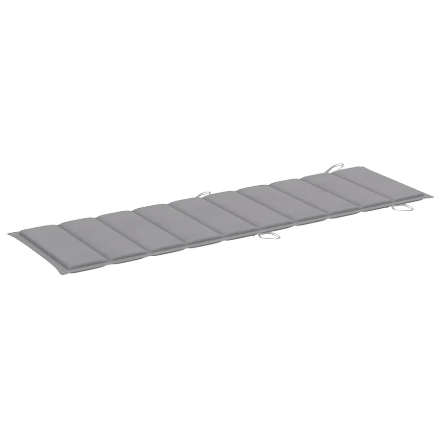 Chaise longue de jardin avec coussin Bois d'acacia solide - 7