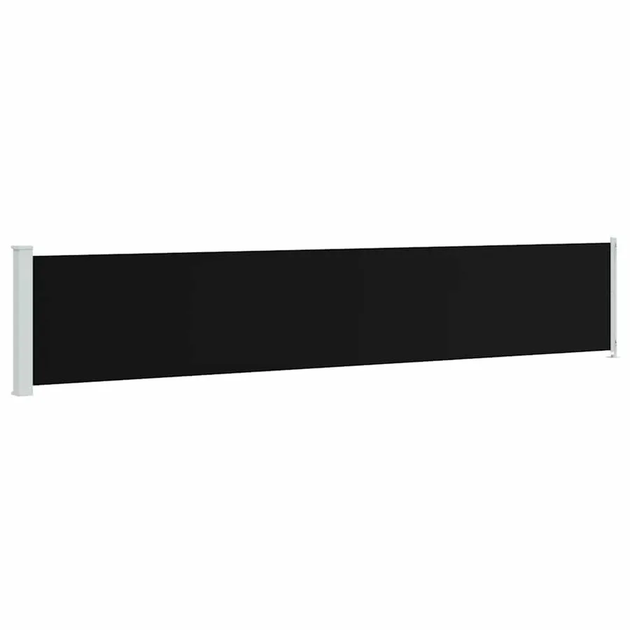 Auvent latéral rétractable de patio 117x600 cm Noir - 2