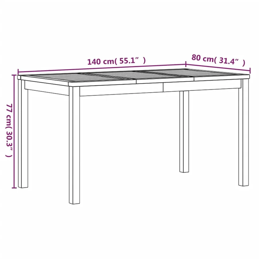 Ensemble à manger de jardin 4 pcs Bois de teck massif - 14